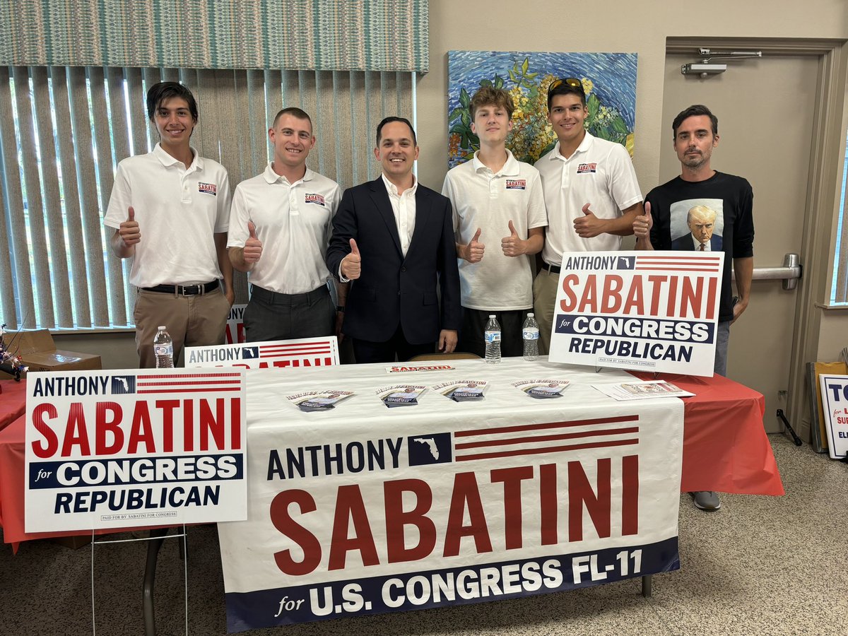 AnthonySabatini's tweet photo. GREAT turnout at the Lake Federated Republican Club forum tonight! My opponentโโthe Republican Joe Biden,โ Dan Websterโwas a total โno showโ as usual. We were told that he goes right to sleep after his โ5pm glass of warm milk & orange jelloโโunbelievable & very very strange https://t.co/rT59CzCGBv