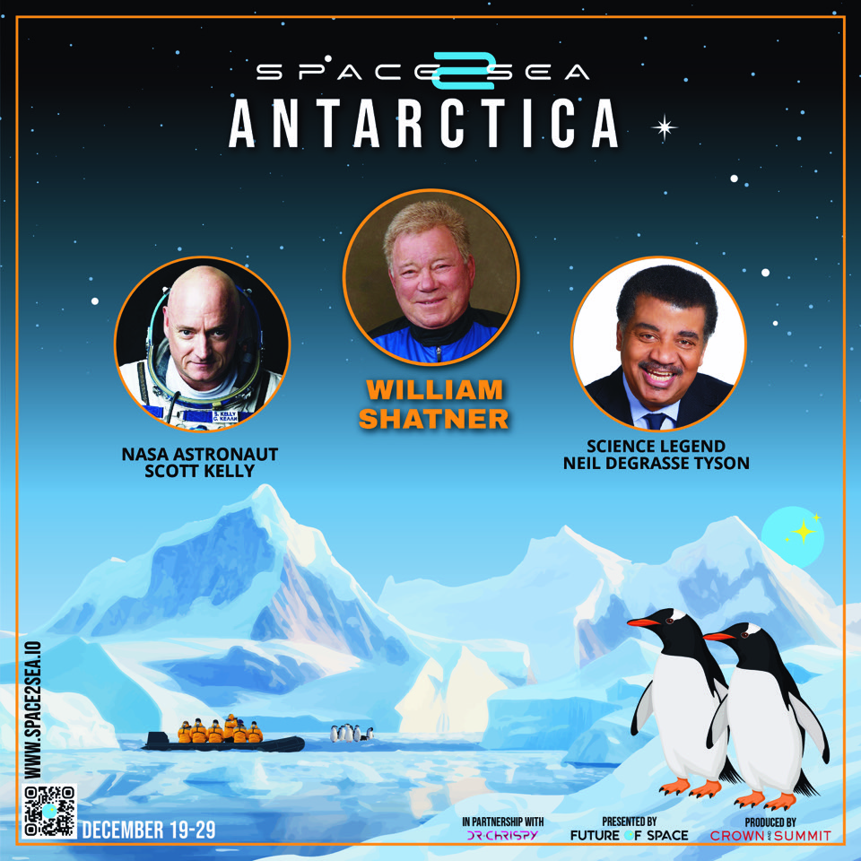 WilliamShatner's tweet image. I am happy to announce that the incomparable @neiltyson  is joining @StationCDRKelly &amp;amp; yours truly on this amazing adventure.  🙌🏻
You can join us as we explore one of the last great frontiers together.   Cabins are available.  
Visit space2sea.io for full details.