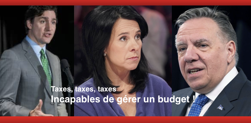 Que le gouvernement soit de gauche comme Trudeau et la mairesse de Mtl ou de droite comme Legault, ce ne change rien; ils viennent tous chercher votre argent par tous les moyens et dépensent, dépensent, dépensent sans rien mettre de côté. Jamais! #polmtl #polqc