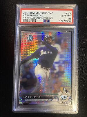 2017 Bowman Chrome National NSCC  Ken Griffey Jr. Prism Refractor PSA 10 POP 4 #ad #thehobby ebay.com/itm/2017-Bowma…