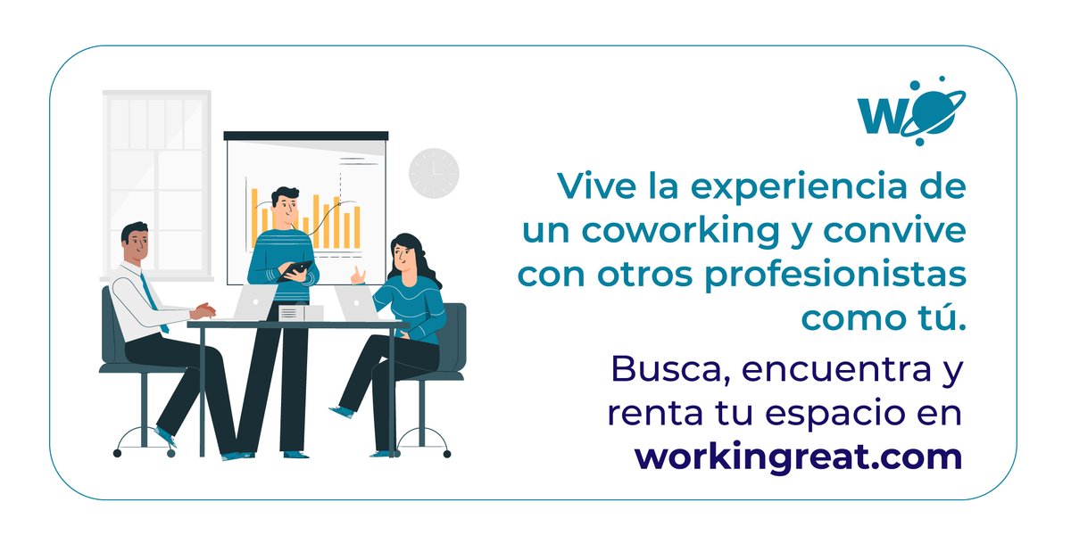 Workingreatmx's tweet photo. Los #coworkings no solo ayudan a que tengas un espacio de trabajo ideal para ti, también es posible realizar #networking.  👩‍💻🌐

📲Descarga la app (disponible en App Store) o ingresa a 👉https://t.co/MY92V381Ji https://t.co/T1XwY6iiFN