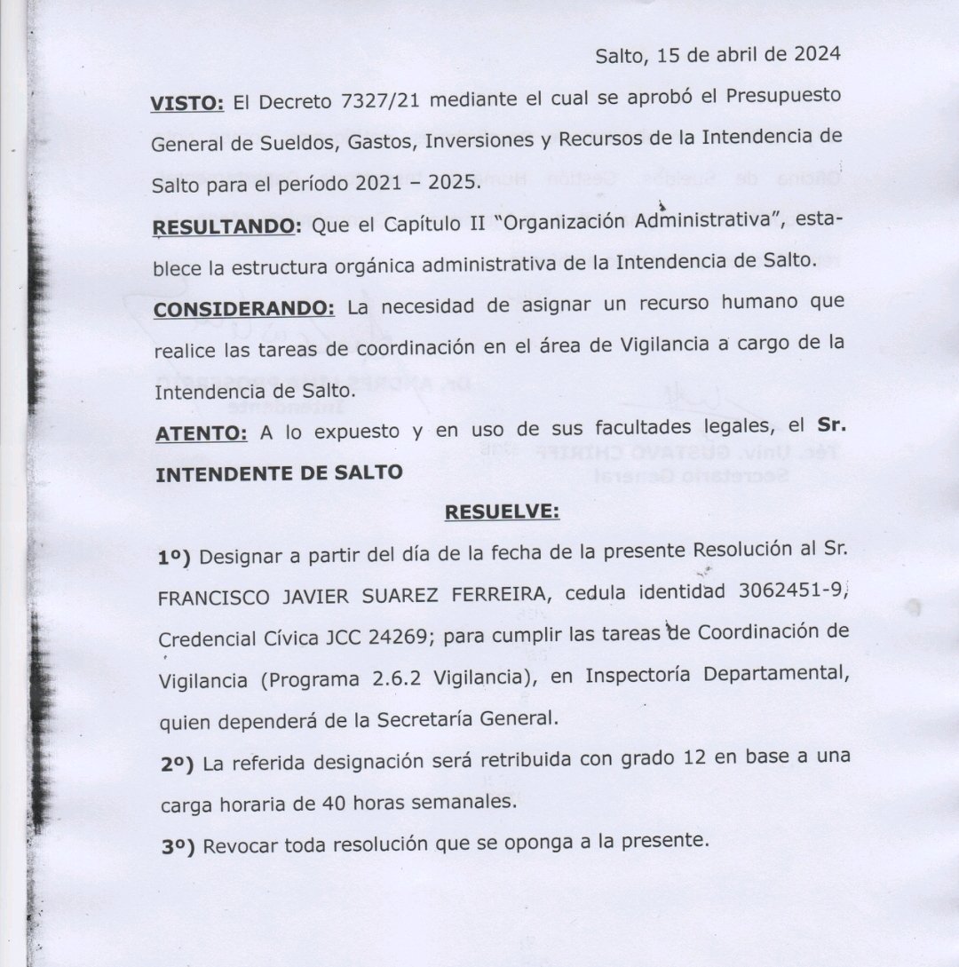 Uno de los acomodados en Salto Grande era un tipo que militaba con Lima y a pocos días de las elecciones departamentales de 2020 se fue con Albisu. En Salto Grande se le terminó el contrato. Ahora volvió con Lima. Claro, le dio un cargo de $ 100.000 en la Intendencia hace 3 días.