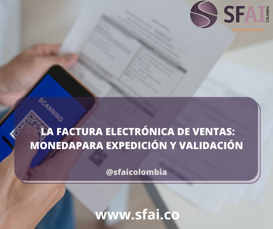 #facturaelectronica #ventas #dian #ley2155
LA FACTURA ELECTRÓNICA DE VENTAS: MONEDA PARA EXPEDICIÓN Y VALIDACIÓN
Puedes leer el artículo completo en:
lnkd.in/eDvixH8F
#Empresario #Negociante #Emprendedor #Empresa #Negocio #Emprendimiento #Contador #Gerente #Gerencia