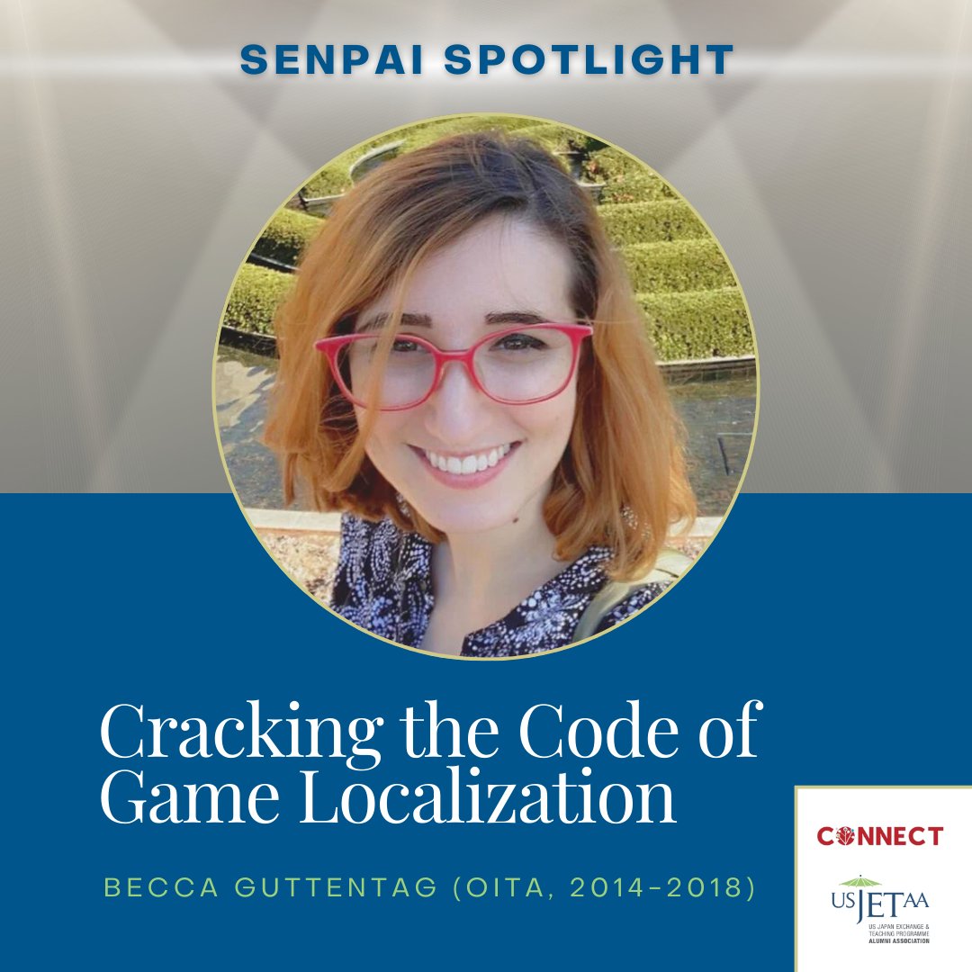 usjetaa's tweet photo. 🎮 Interested in a career in gaming? 🎮

In this Senpai Spotlight, Becca Guttentag (Oita, 2014-2018), Localization Producer at Riot Games, explains what it takes to get started the in game localization industry.

Read the Interview:
https://t.co/913Is8PEy6 https://t.co/3etVtheUOp