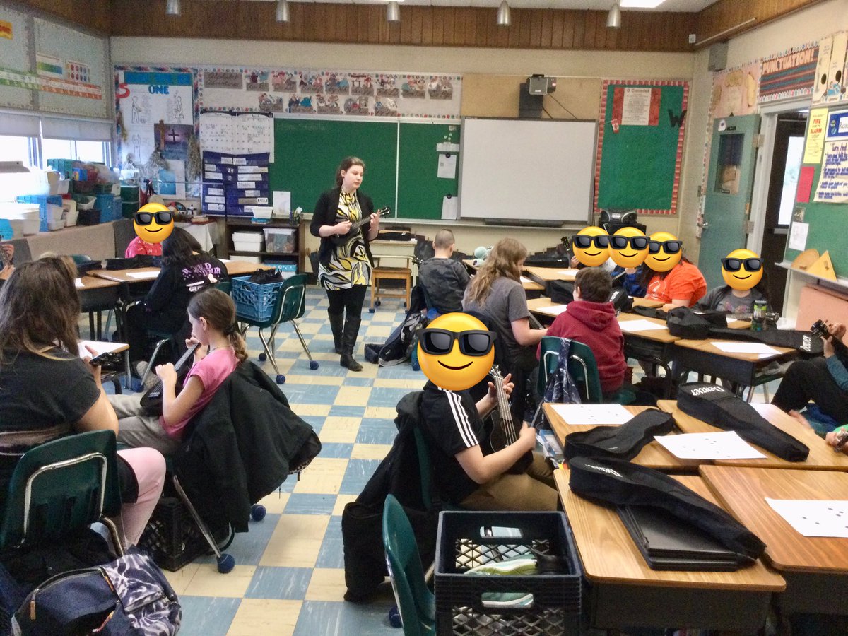 rhondadagostino's tweet photo. The Grade 5/6’s are learning to play the Ukulele!  Way to go, Teacher Candidate, Erika Stefnitz for inspiring future musicians!! Great resources provided by our NPSC Instructional Resource Centre!!! @StAlexDragons  @npsc_schools https://t.co/VuNZ388tK3