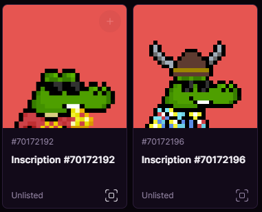 RurbatscRobert's tweet photo. We got 2 more @bitcoin_crocs. 2 for free with fees. Fees weren't absurd, sure why not.
LFG #crocnation! https://t.co/G4j4W4bbtn