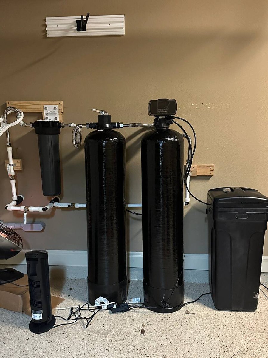 Whole house water softening and purification system installed🥲
#Fitnessequipment