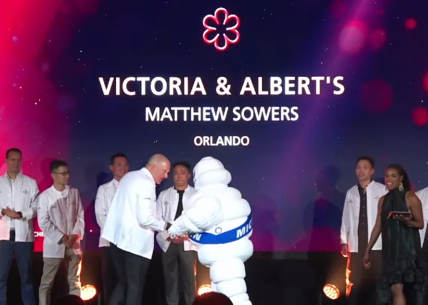ScottGustin's tweet photo. NEW: Victoria &amp; Albert’s at Disney’s Grand Floridian Resort &amp; Spa at Walt Disney World has been awarded a MICHELIN star.

The announcement was made Thursday evening during the 2024 Michelin Guide Ceremony in Tampa. https://t.co/7snwqrgkb7