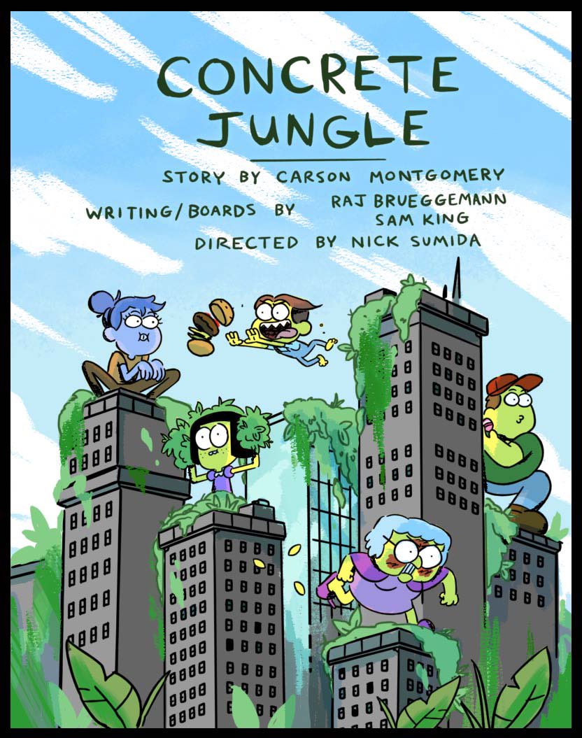 This Saturday at 8AM PST/11AM EST, one of my favorite episode ever of Big City Greens premieres -- Concrete Jungle! Written and boaded by the wonderful @SamanthaCKing and myself, hope y'all enjoy!