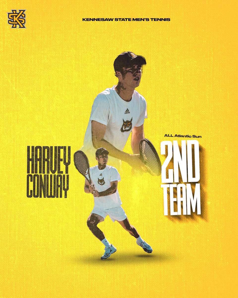 ✔️ 10-7 singles record ✔️ 13-4 in doubles ✔️ Team captain ✔️ Second consecutive #ASUNTENNIS Second Team All-Conference honor Congrats, Harvey!