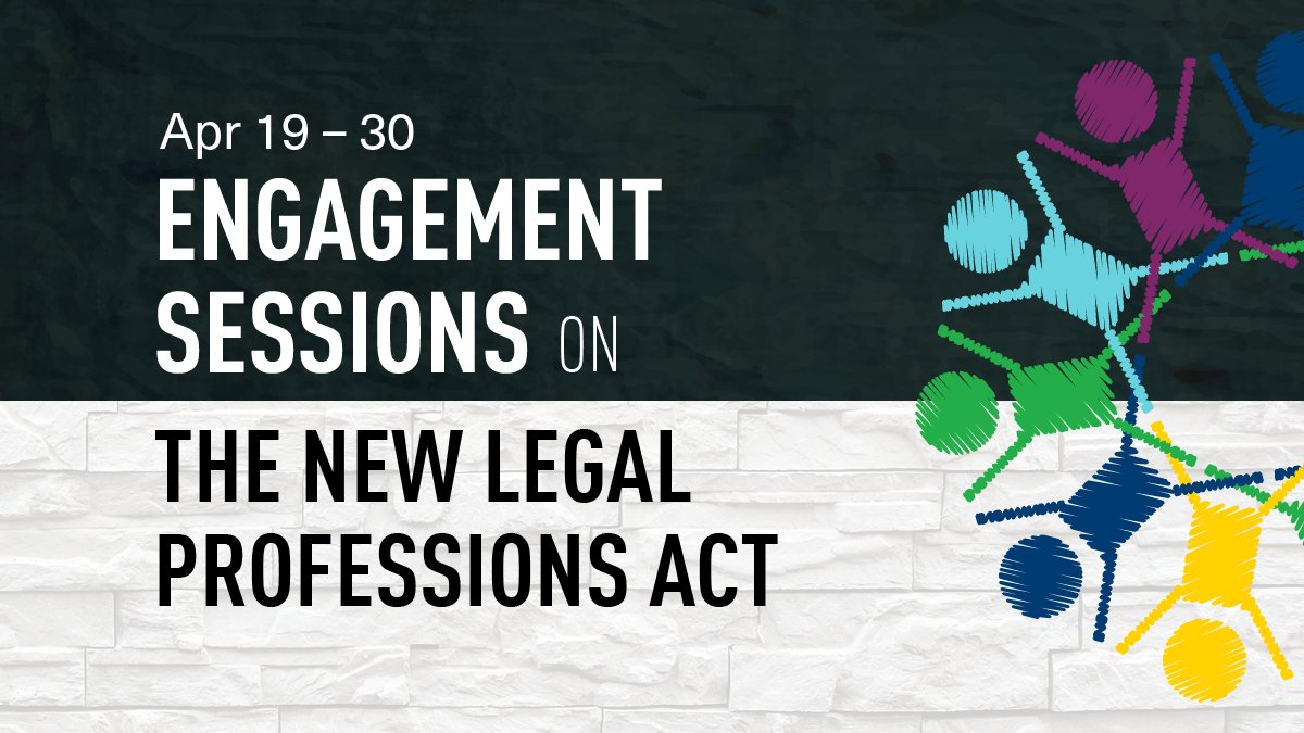 Join other lawyers to learn more about the Legal Professions Act and discuss perspectives in one of our 60-minute engagement sessions. There are 11 times available and you can register here: bit.ly/4b059Qq