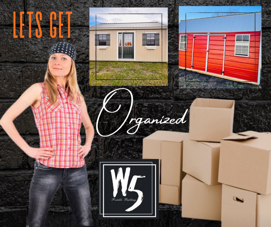 🌟 Let us help you make space and get organized in style! Visit us now and start planning your space transformation with W5 Portable Buildings! 🌟

📞 Call Laurie today at 903-576-7541 to discuss your needs or explore more options on our website at w5portablebuildings.com.