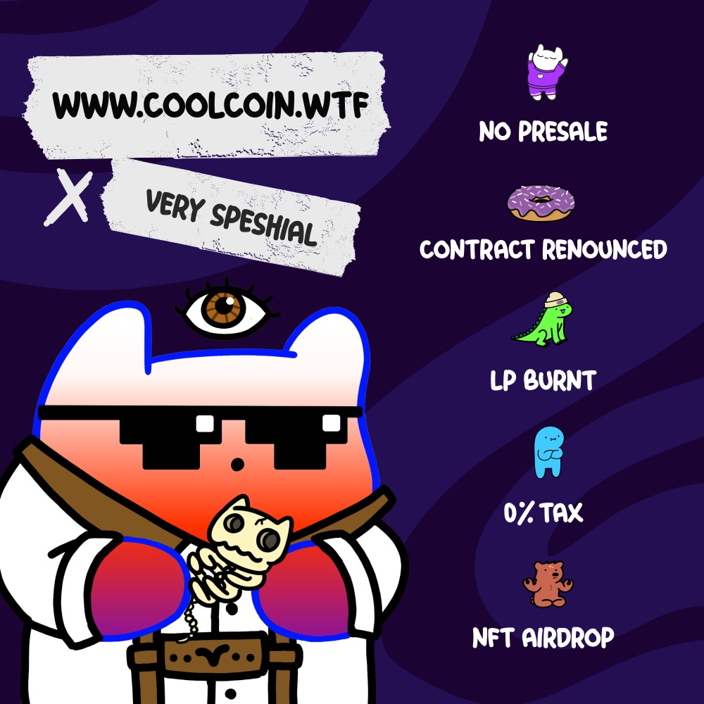 The clock is ticking - find out more about $cool on coolcoin.wtf RT & drop your wallet for something very Speshial 🪐