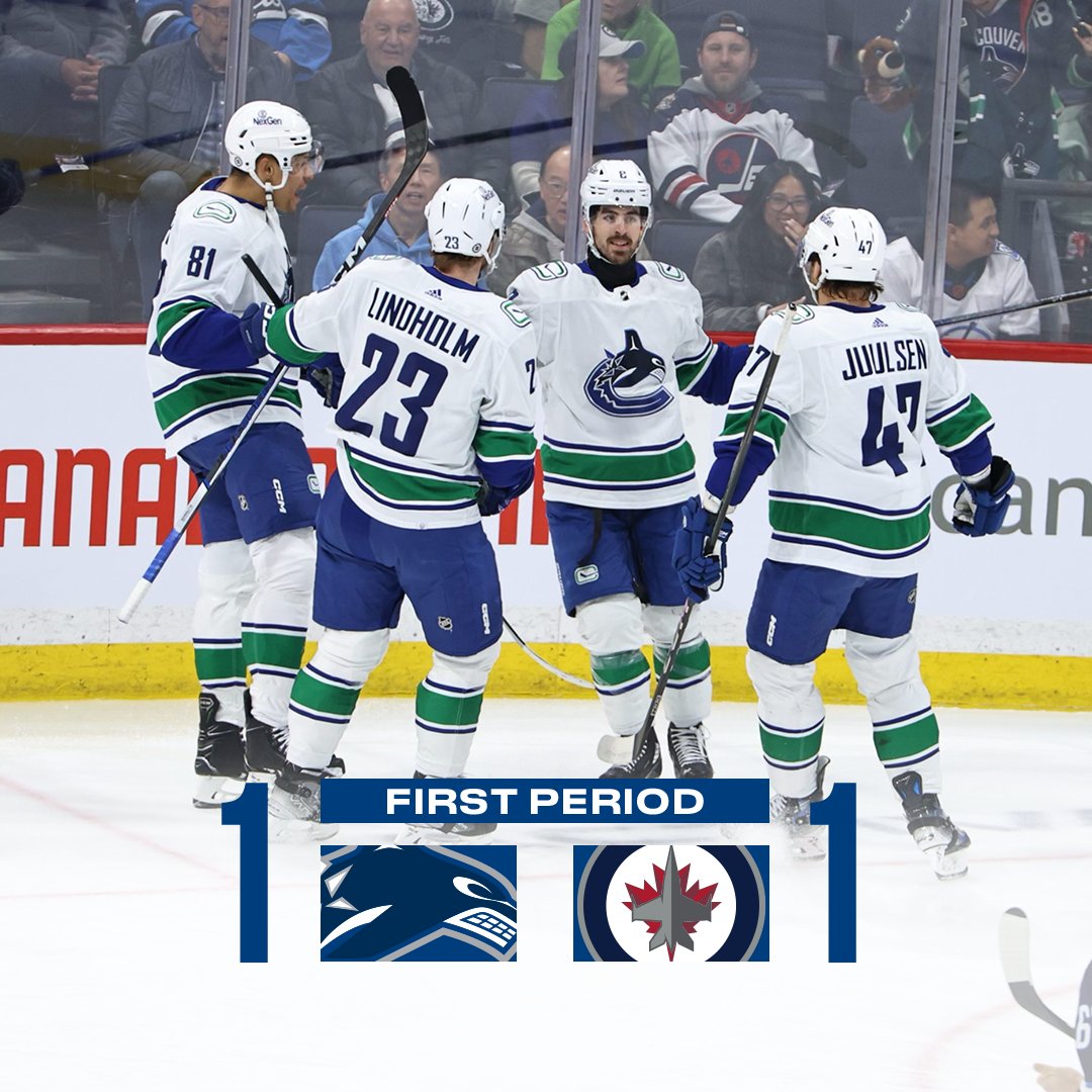 Canucks's tweet image. One a piece after 20.