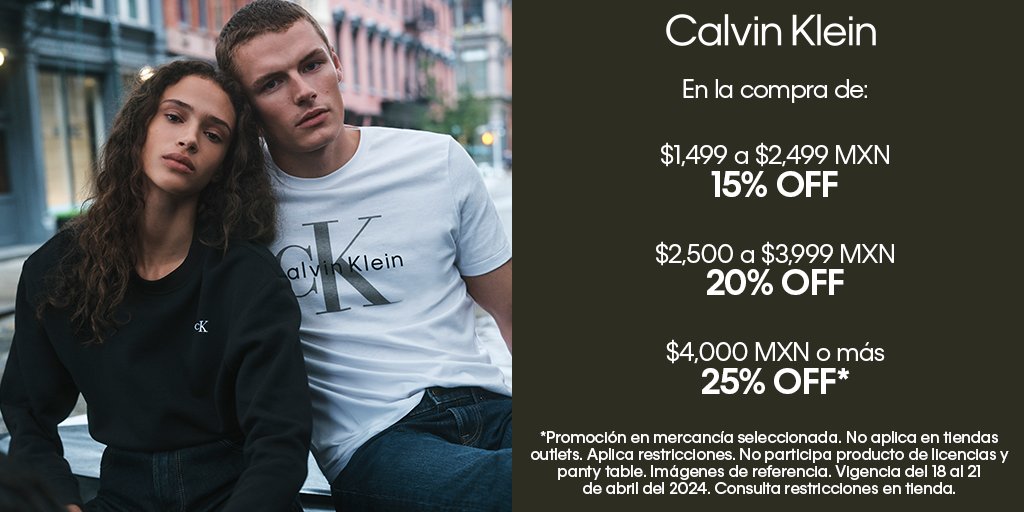 Casual, sofisticado y atemporal, el estilo de @CalvinKlein es perfecto para estrenar atuendos con diseños que combinan con todo. Aprovecha las promociones y ven por las prendas que más te encanten en la boutique de Antara.