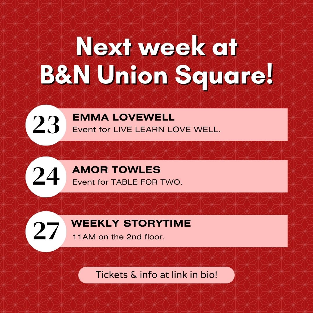 UPCOMING EVENTS! On April 23rd, we are excited to host @onepeloton instructor @emmalovewell for her book LIVE LEARN LOVE WELL. And on April 24th, NYT bestselling author @amortowles will discuss his newest book TABLE FOR TWO! Grab tickets while you can at the link in bio!