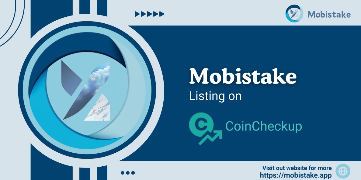 Hi Mobistaker...

We are happy to announce that $MBS is listed on CoinCheckup

thank you for list us @CoinCheckup

#marketdata #coincodex #listed #newlylist #newcoin #newproject #newcryptoproject #mobistake #altcoin #masternodecoin #stats #priceinformation