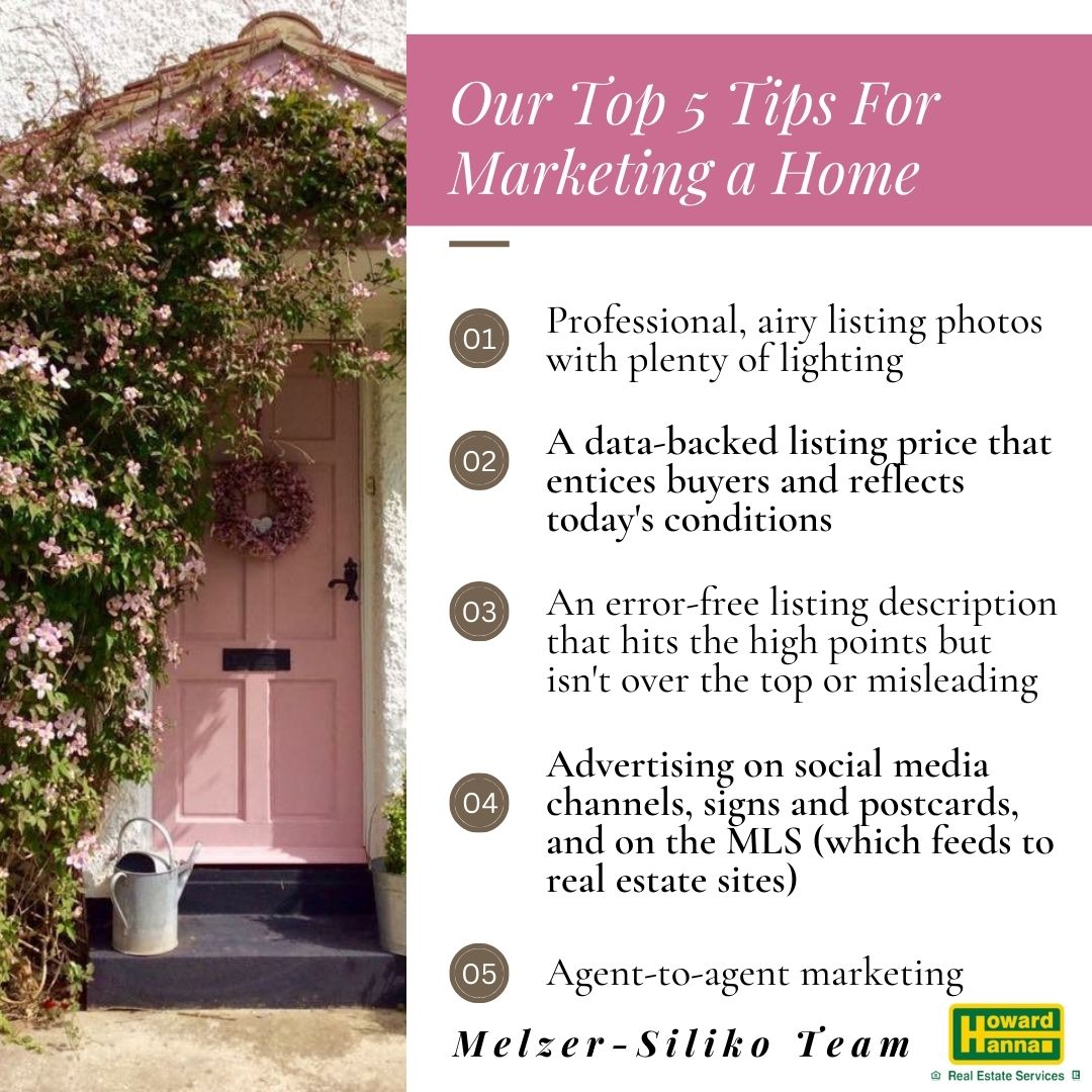 Strategically marketing your home is key to a successful sale.  We take pride in all of the marketing tools! Contact us today to learn more! 
#marketingstrategy #marketingyourhome #realestate #realestateexperts #buyingandselling #howardhanna #dreamteam #melzersilikohh