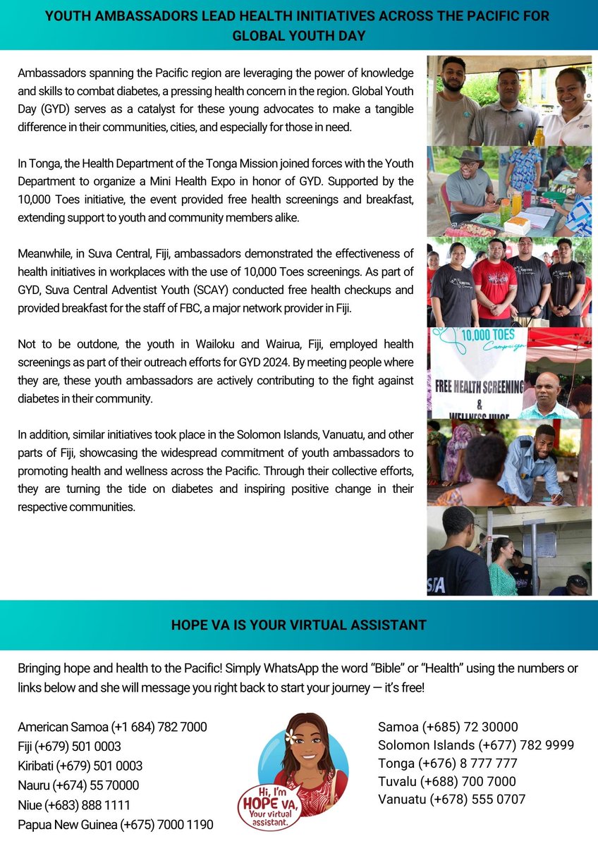 Together, let's promote wholistic well-being and community empowerment. Downloadable PDF available—message us for a copy and be part of our journey towards a healthier Pacific.

#10000toes #March #Newsletter #PacificIslands #Wellness 🌏💚