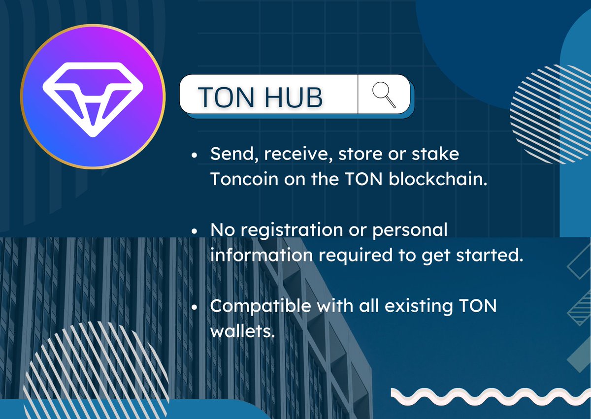 1. TON HUB
Toncoin on #TON shines with its effortless transactions, universal compatibility, and lightning-fast speed with minimal fees. 💯