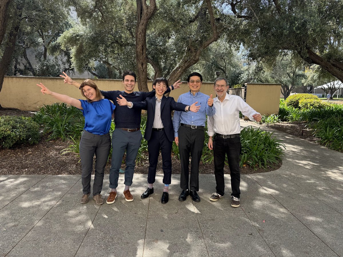 mikhailshapiro's tweet photo. Congrats to Dr. @ZhiyangJin on a phenomenal PhD thesis defense on acoustic biosensors! 🎉

Zhiyang's work broke fundamentally new ground in connecting ultrasound to dynamic cellular signals such as proteases and calcium. https://t.co/yqb3vfRCDU