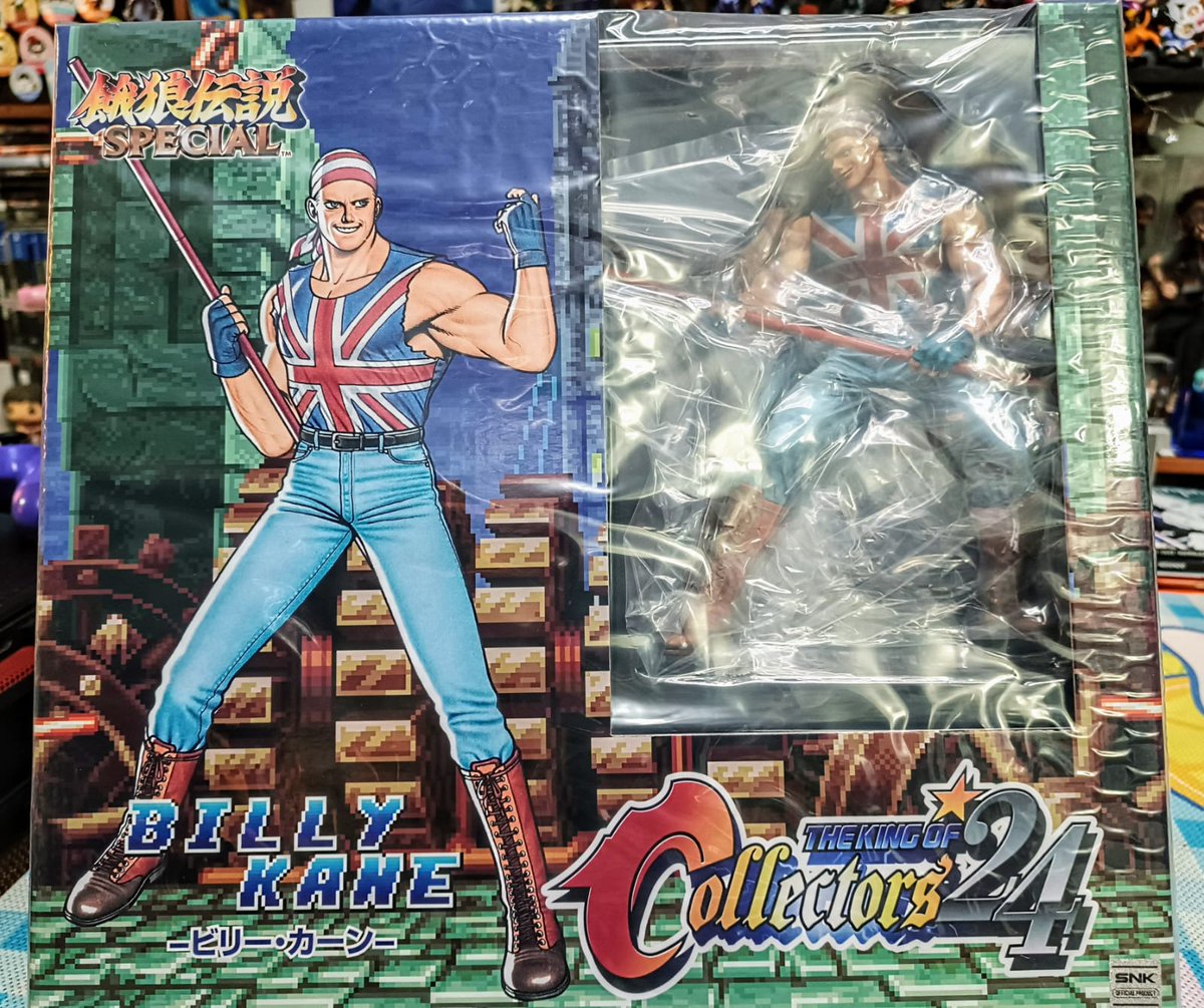 Thanks to @studio24inasaka for continuing this series. Billy Kane came home today. I watch him and 'London March' sounds endlessly in my head!!. Thanks also to @Nin_Nin_Game for the great service they always provide, since they delivered this figure. #SNK #GarouDensetsu