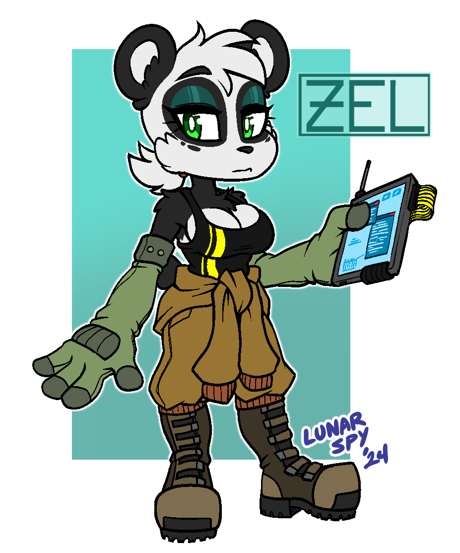 Me and some friends did some Sonic OC's for a birthday event! May or may not use her in the future. Meet Zel! Panda Tech Junkie (More info on FA, Link in Bio)