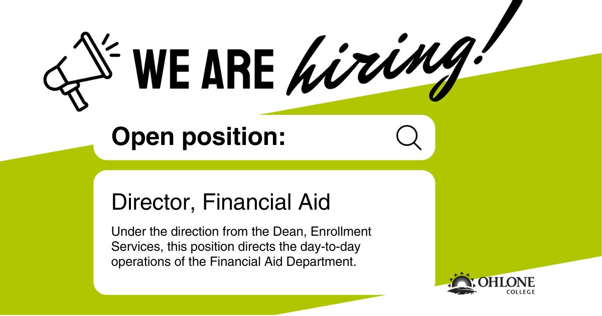 Trustworthy, credible, solutions-oriented — that's what we're looking for in our next Financial Aid Director. Apply today: bit.ly/3VZXmxO