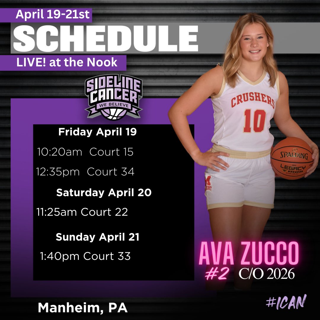 Live! at the Nook this weekend. Let’s go! 
#2 Sideline Cancer Black
@WMTribeWBB @DuqWBB @Bucknell_WBB @TampaWBB @CofCWBB @UNCWwomenshoops @HPUWBB @upj_wbb @SetonHillWBB @RedFlashWBB @GoMocsWBK @BAndrew2715 @RhRharmony @ICAN_basketball @sideline_cancer