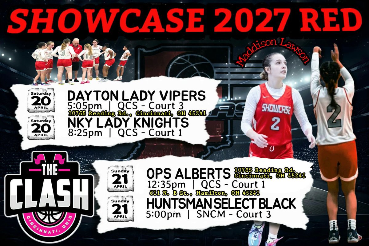 So excited for The Clash this weekend with my Showcase Red 2027 team! Lots of good competition at this tournament 💫💪🏼 @coachbgorman