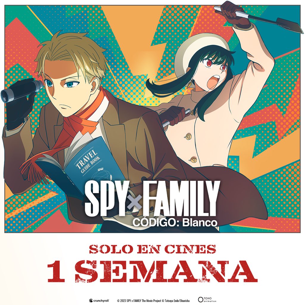 Tu misión será no perderte esta mezcla divertidísima de comedia y acción. ¿Aceptas? Queda una semana para ver SPY x FAMILY CÓDIGO: Blanco, exclusivamente en cines. 🍰💥#SPYxfamily