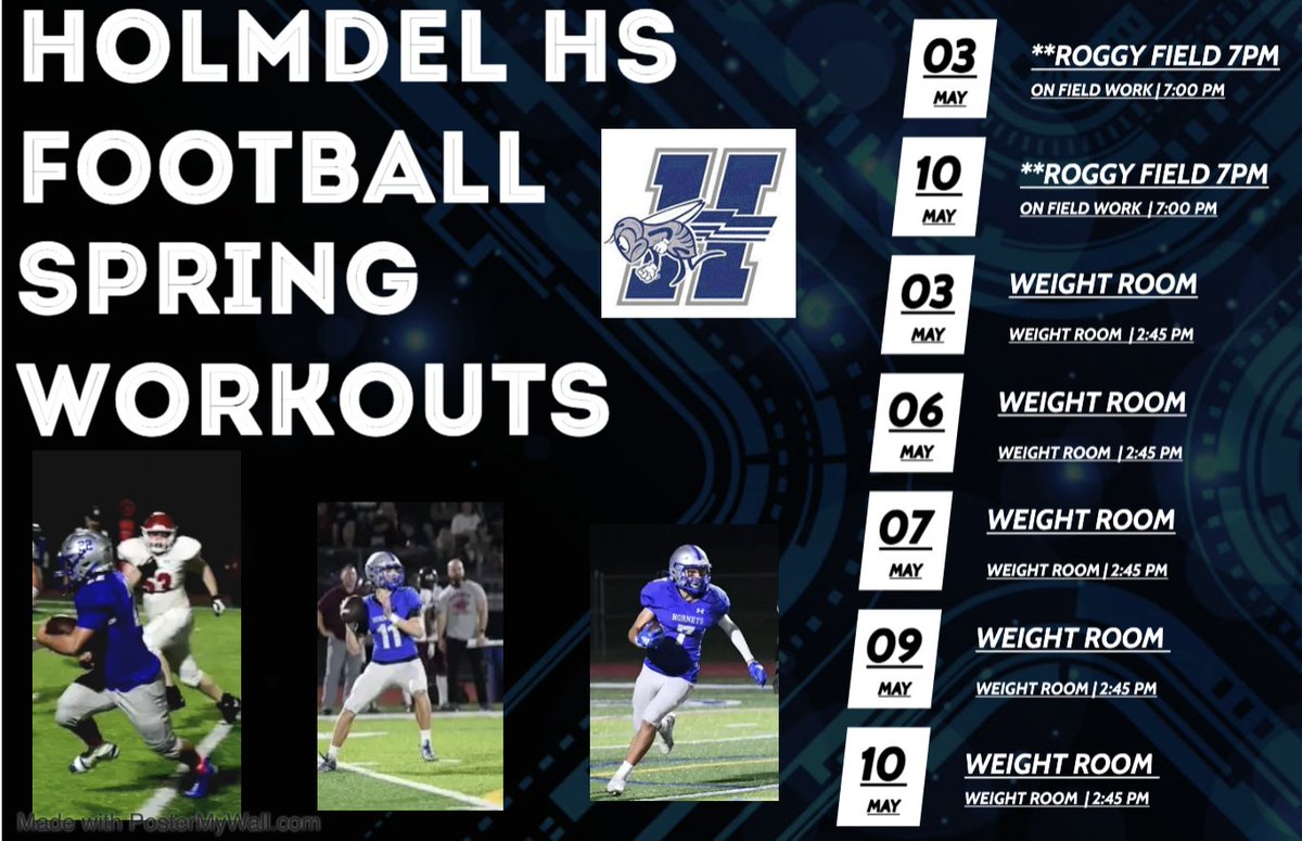 College Coaches ⬇️⬇️ / Please DM for Details

**On Field workouts are scheduled for 5/3 and 5/10