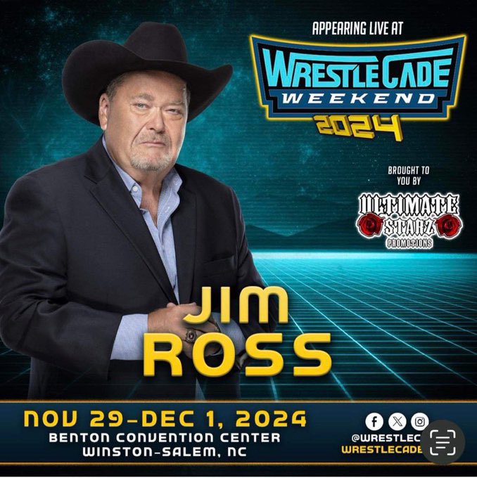 🚨 #WrestleCade Weekend returns with @JRsBBQ. Brought to you by our friends at @UltimateStarzPr 

Benton Convention Center 
Winston-Salem, NC 
Nov 29-30 & Dec 1

🎟 at wrestlecade.com/tickets