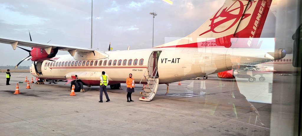 prasanto's tweet photo. ATR72s are fun. Seating like baby biz-class--"every seat a window or an aisle!". (In the pic, I'm just amused by a few thousand mosquitoes also waiting for the flight. 2,973 of them boarded the bus.) Off to a Xavier's, Delhi, batch trip to Chakrata, UA, with 35 other #x85-ers https://t.co/UJd6Jsu6nC