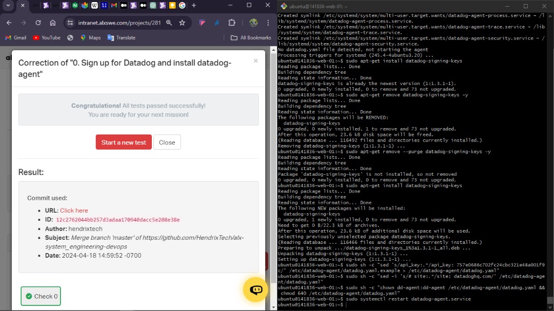 #DAY27 of #100DaysOfALXSE
- I saw shege today 😂😅
- so I missed just I simple but important step
- while creating an account on datadog-agent, I used a different location from what was specified in the instructions form the intranet 
- I ended up creating an account on...