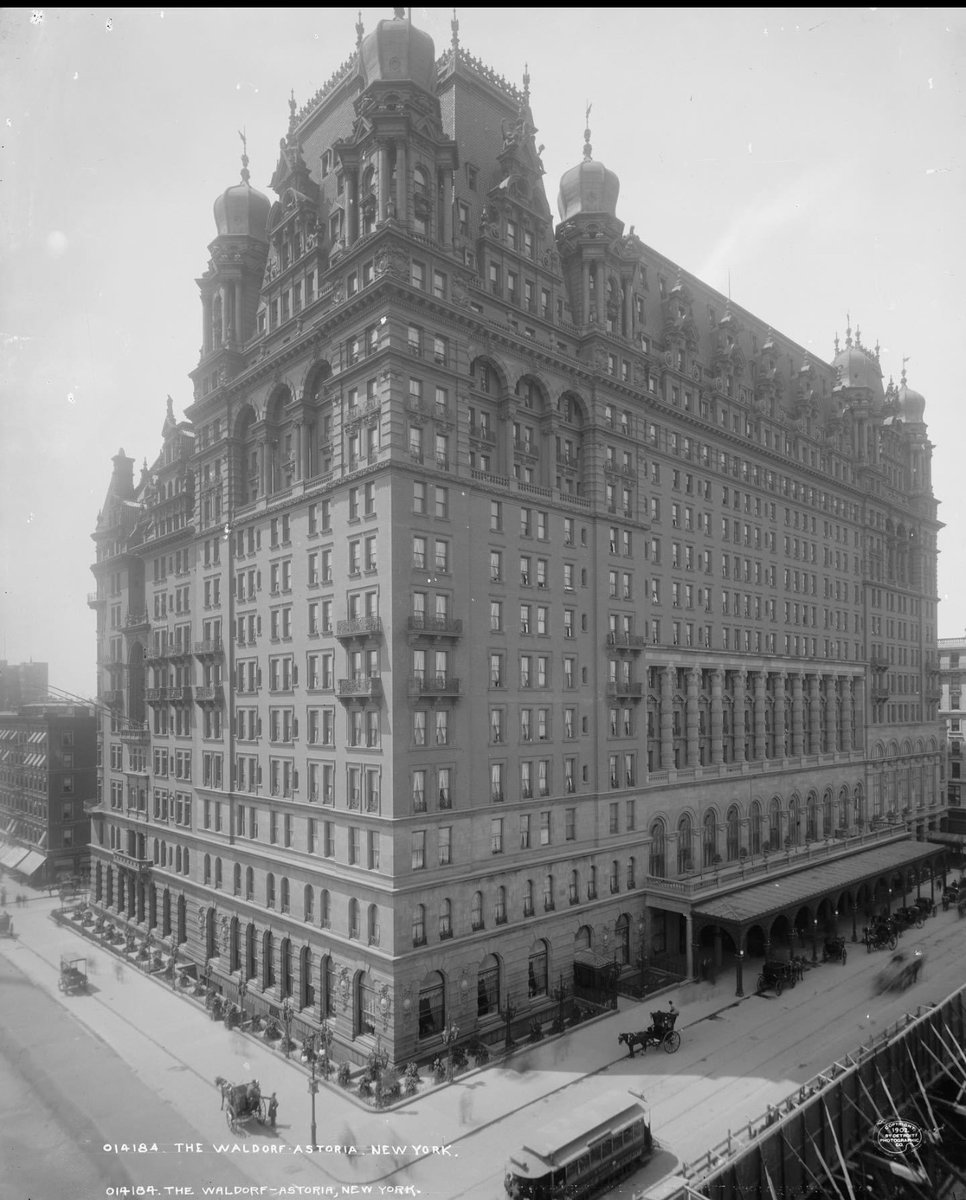 The Waldorf Astoria in New York City, built in 1893 and demolished in 1929 to make way for the Empire State Building.