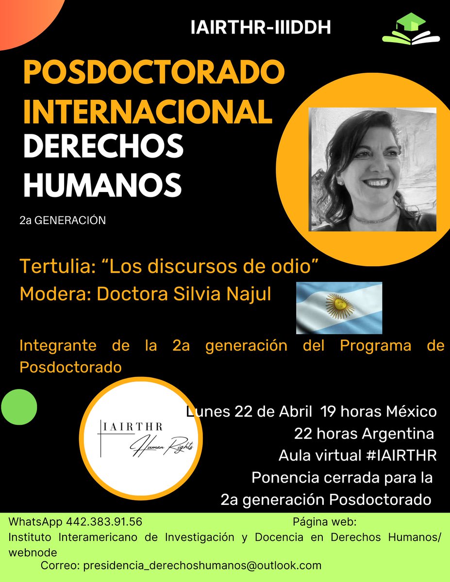 ArellanoRabiela's tweet photo. Tertulia dentro del Programa de Posdoctorado Internacional en Derechos Humanos. Discursos de Odio #IAIRTHR #IIIDDH #SergioArellanoRabiela @alemarnato @silnajul @ArellanoRabiela #DerechosHumanos https://t.co/Omt6fqobnj