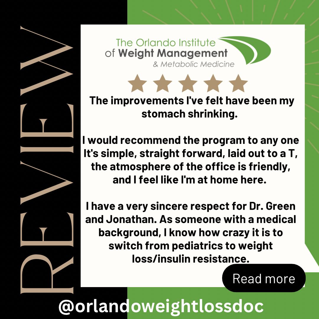 What do Dr. Haughton-Green’s patients think of their experiences at The Orlando Institute of Weight Management & Metabolic Medicine? 

#insulinresistance #orlandoweightlossdoc #insulinresistancedoc