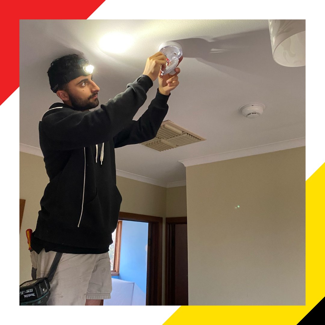 🔥🚨 Today's job: installing and testing smoke alarms to keep homes protected 🏡 
It's all about peace of mind and fire prevention. Stay safe, everyone! ✨ 

#ElectricianLife #SafetyFirst #SmokeAlarms #electrician #electrical #sydney #melbourne #adelaide #brisbane