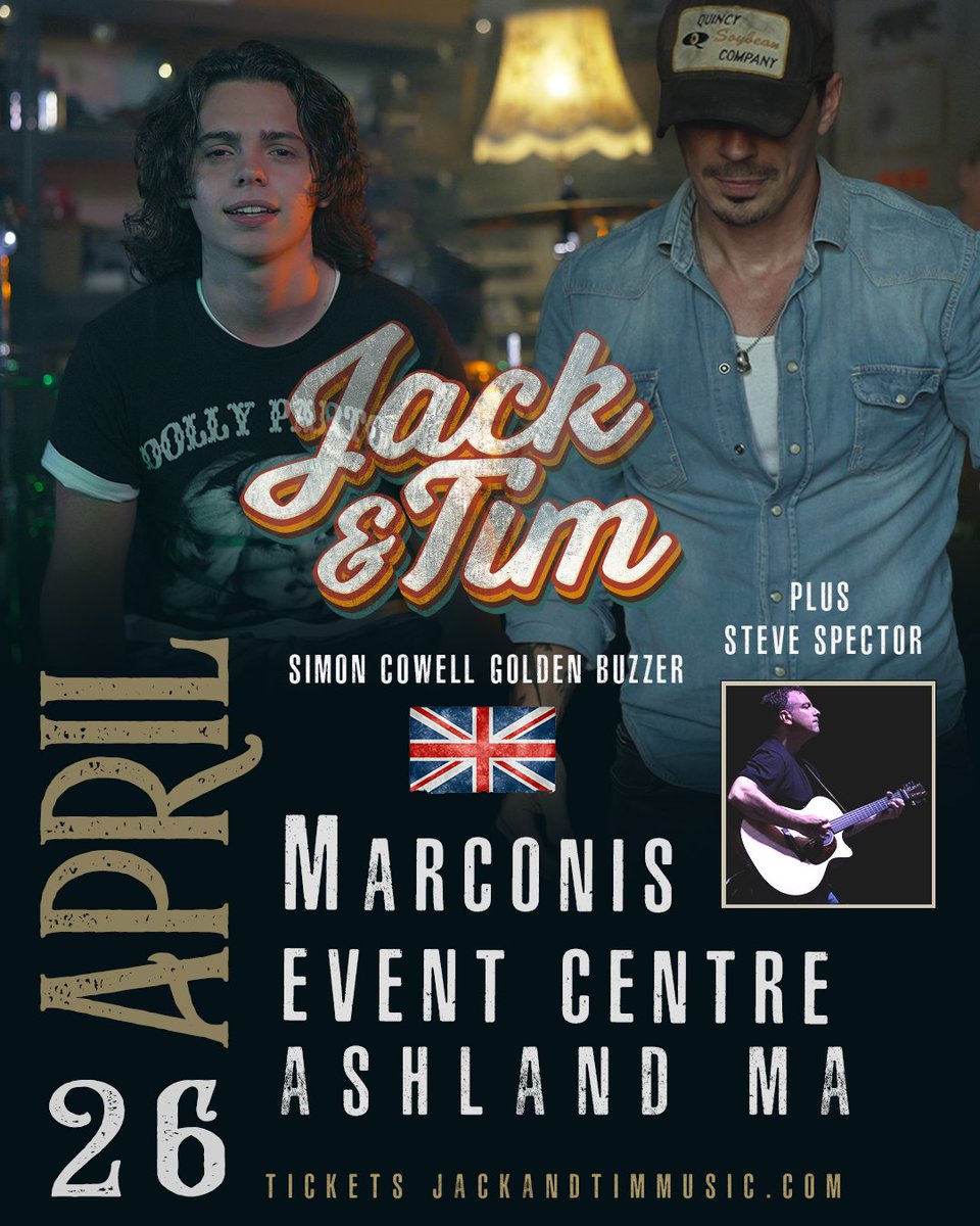 Hey #Massachusetts  ! 
Looking forward to seeing you all !
Tickets at jackandtimmusic.com