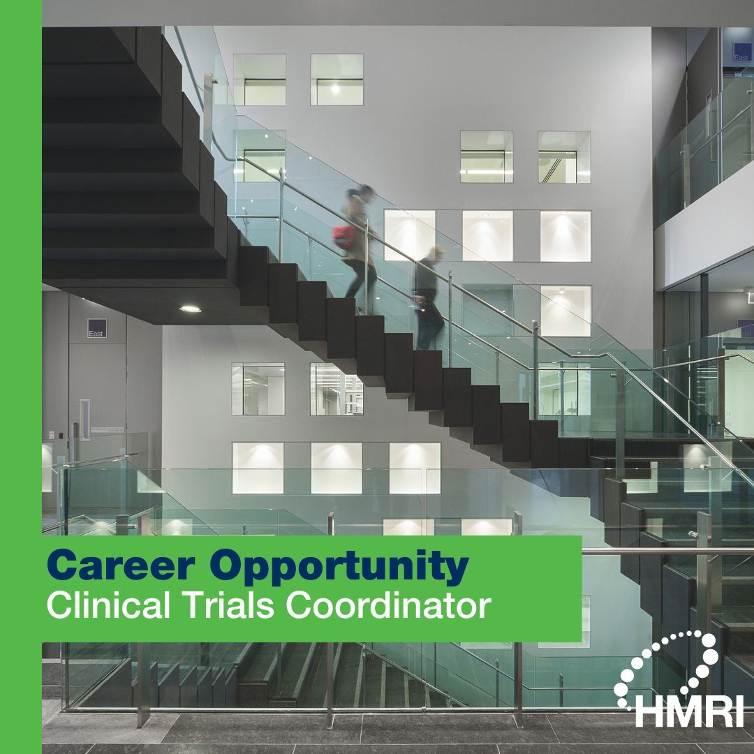 We currently have an opportunity for a Clinical Trials Coordinator to join our Clinical Trials team at HMRI. 
Learn more about this role 👉 hmri.org.au/careers