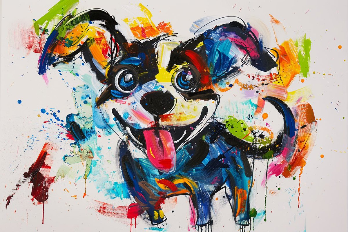 Cute #cutedogs #cute #cutedog #dog #kid #kidsstyle #aiartcommunity #aiartwork #aiart #midjourney #aipainting #colorful