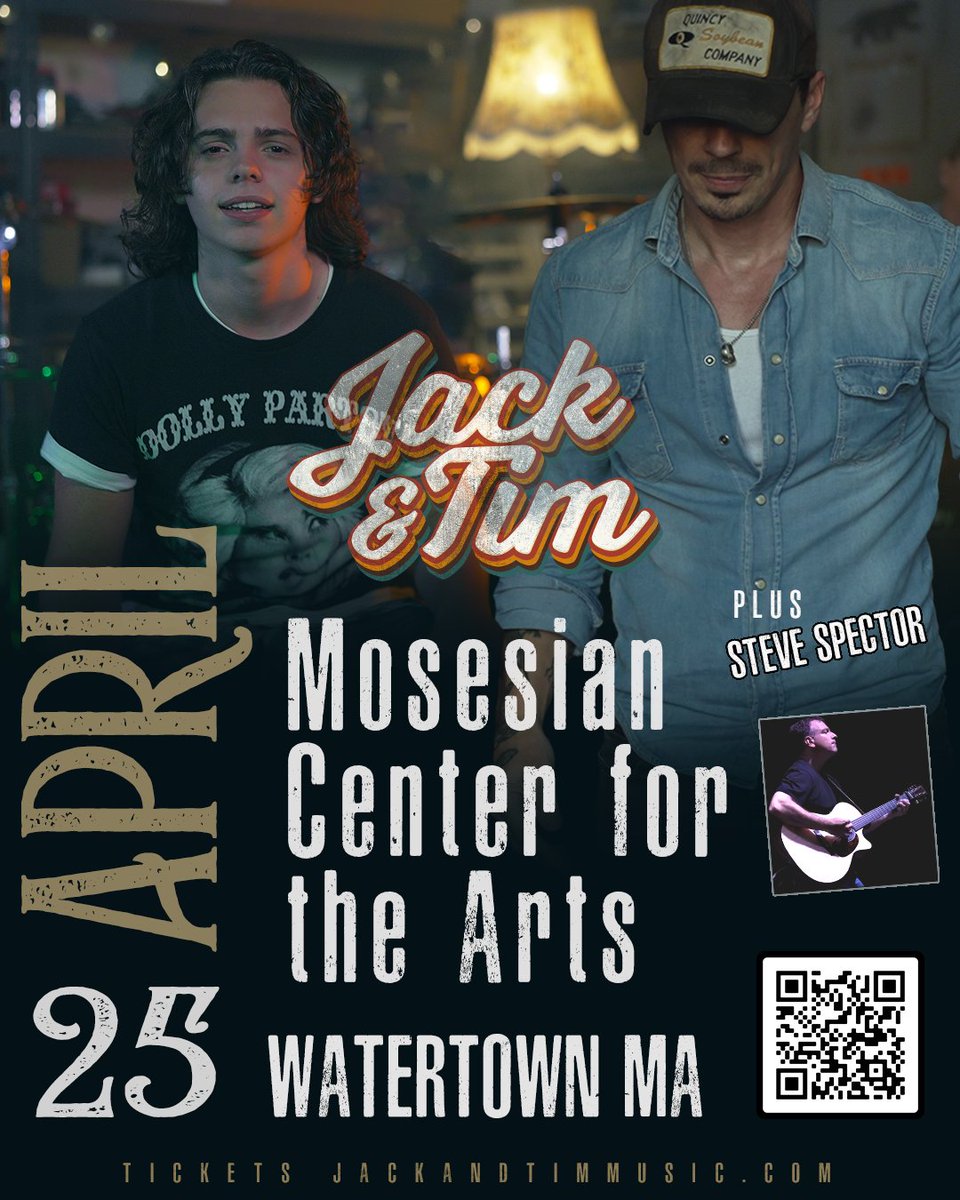Second show in #Massachusetts  if you miss the first one ? you better come along to the second ?

Better still ? come to both !

See you there tickets at 

jackandtimmusic.com