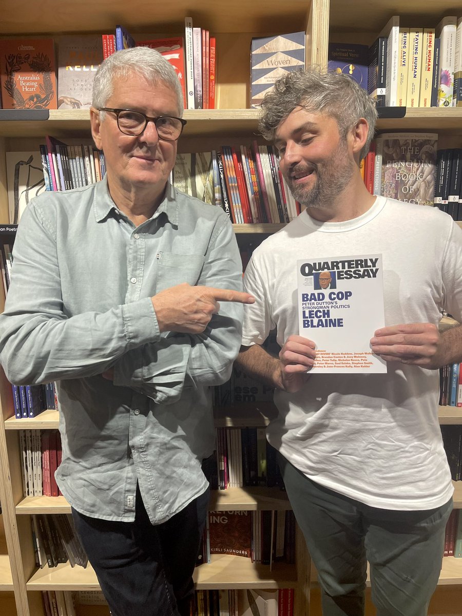 Did the Sydney launch of my Quarterly Essay BAD COP: Peter Dutton’s strongman politics with local hard-man David Marr