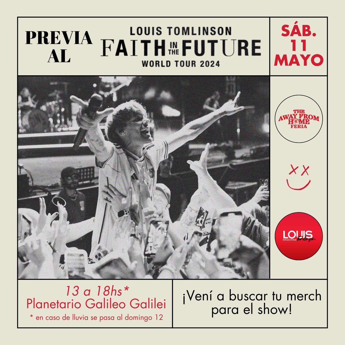 AFHFeria's tweet photo. LA EDICIÓN MÁS IMPORTANTE DEL AÑO PARA AFHFERIA 🥹😭🩸❤️

Los esperamos el sábado 11 de Mayo junto con @LouisTArgentina para compartir una tarde con otrxs Louies y palpitar el show de Lou en Argentina 🇦🇷
Va a ser un día espectacularrrr 💗 https://t.co/XBWp4GMjxo