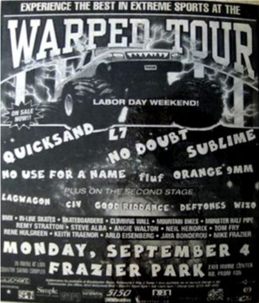 No Doubt and Sublime played the First Warped Tour in 1995! #NoDoubt #Sublime  #NoDoubtReunion #VansWarpedTour #Coachella2024