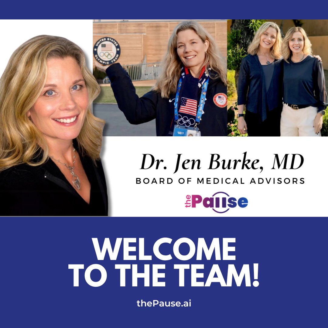 ThePause.ai is proud to announce that Dr. Jen Burke, MD, CAQSM, DipABLM, NBC-HWC, has been appointed to our Board of Medical Advisors, ⁠

 Join our community! ⁠👉️ thepause.ai/community/⁠
⁠
#DrJenBurke #AIForWomen #MenopauseSupport #SusanSly #MiaChorney