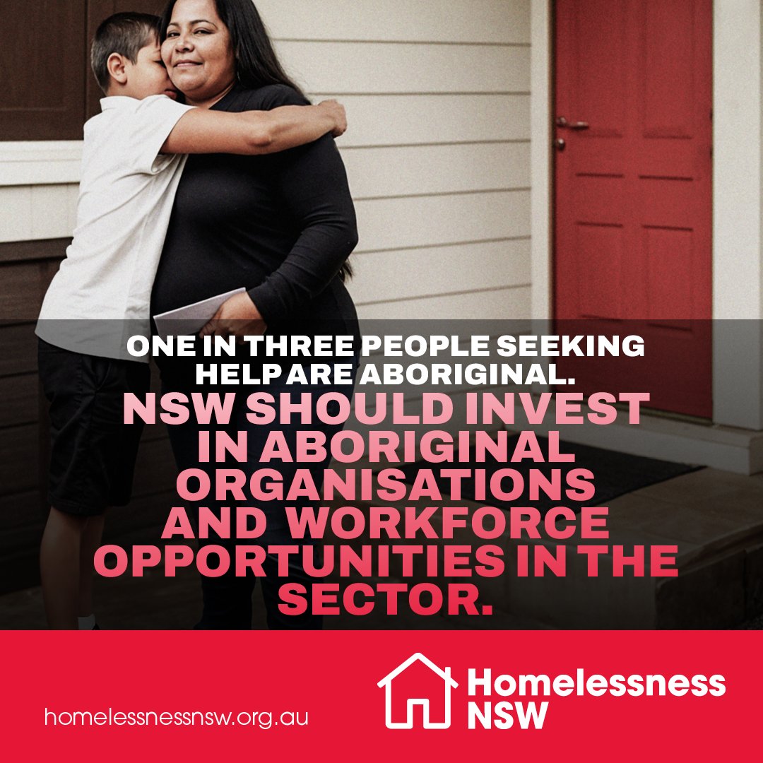 The rate of homelessness among Aboriginal people is unacceptable. Homelessness NSW is calling on the state government to deliver a dedicated approach to ending homelessness among Aboriginal communities. Read our NSW pre-budget submission here: bit.ly/3xFJzT5