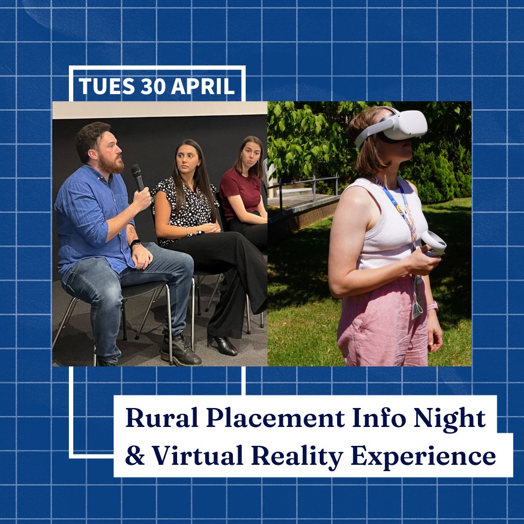 Health students and professionals, learn more about rural health work with our Faculty of Medicine, Dentistry & Health Sciences at UniMelb on 30 April 🗓️ ▸ Rural Placement Information Night, 5PM - 7PM Find out what the Going Rural Health programme is all about! Ask questions