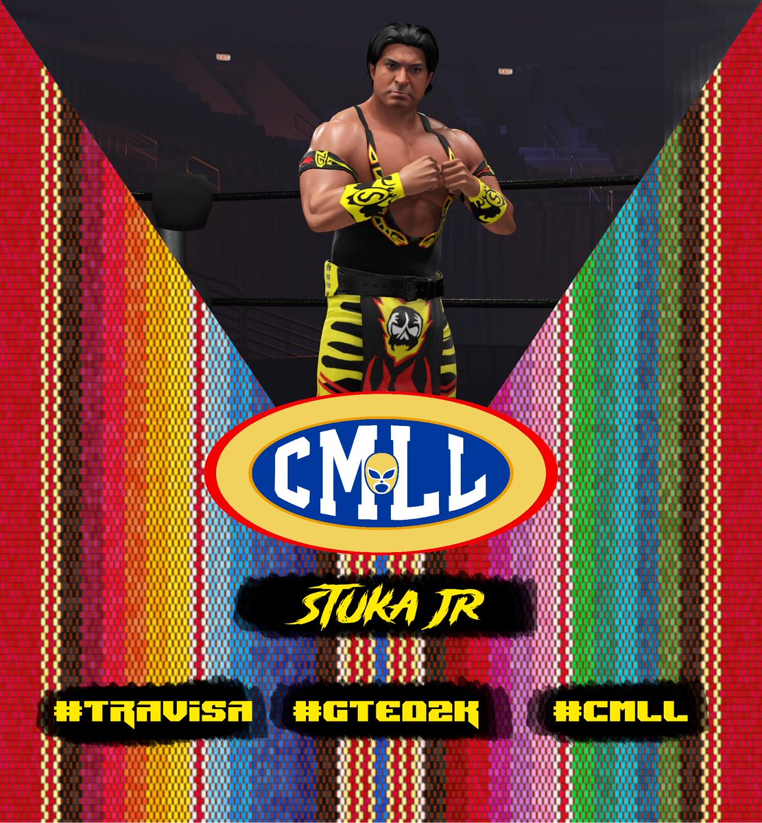My version of Stuka Jr. is out now for #wwe2k24 as part of the Get the E Out Project's 2nd CMLL pack @GTEO2K Moveset is by @iBudsMoves. 7 logos total #gteo2k #cmll